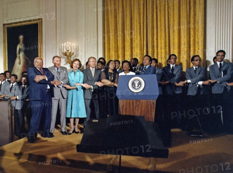 Jimmy Carter and Rosalynn Carter host a reception honoring Martin Luther King Jr.