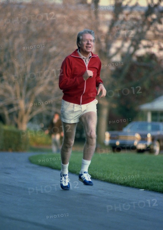 Jimmy Carter jogging