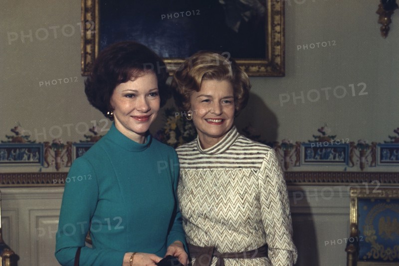 Rosalynn Carter and Betty Ford at the Carter Inauguration