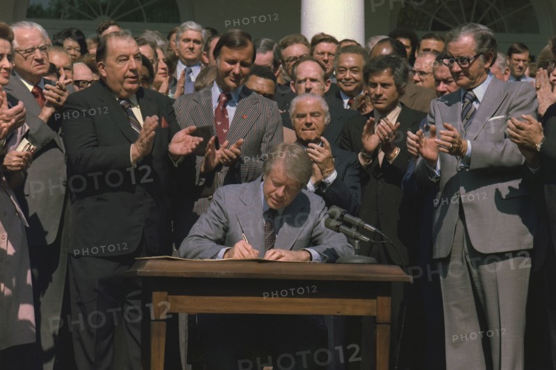 Jimmy Carter signing Public Works/Jobs Program Legislation