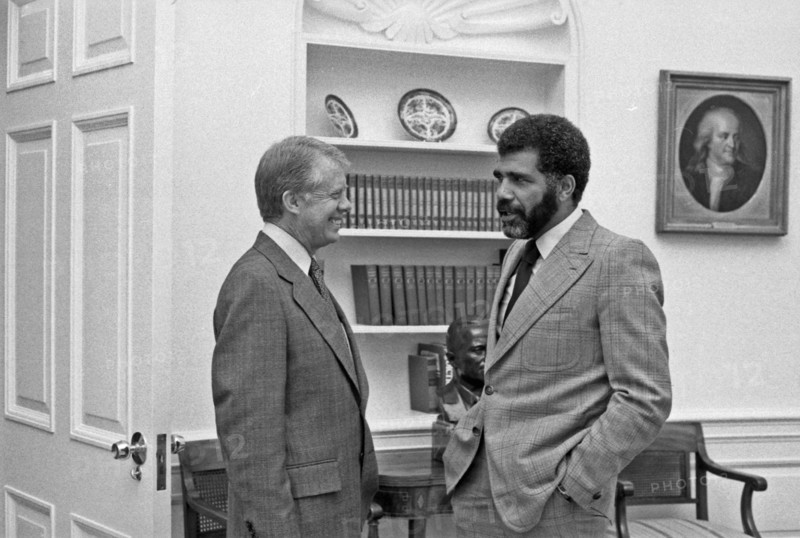 Jimmy Carter with CBS reporter Ed Bradley