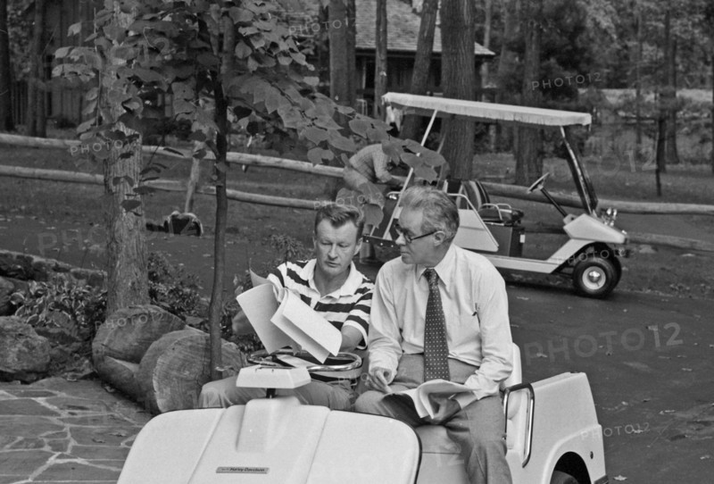 Zbigniew Brzezinski and Cyrus Vance at Camp David