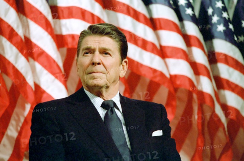 President Reagan at a rally for Senator David Durenberger 1982.