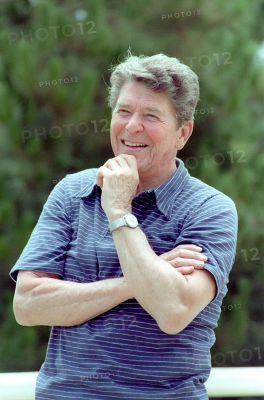 President Reagan Posing for Photo.