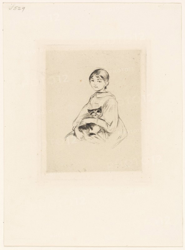 Young Girl with a Cat - 1889