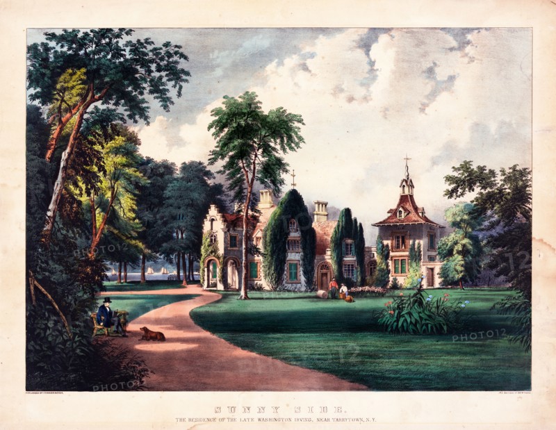 Sunny side the residence of the late Washington Irving near Tarrytown, N.Y.