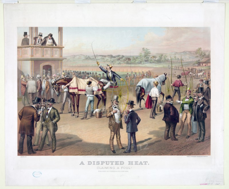 A disputed heat Claiming a foul! c. 1878