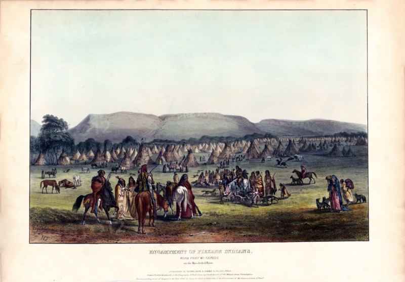 Encampment of Piekann Indians