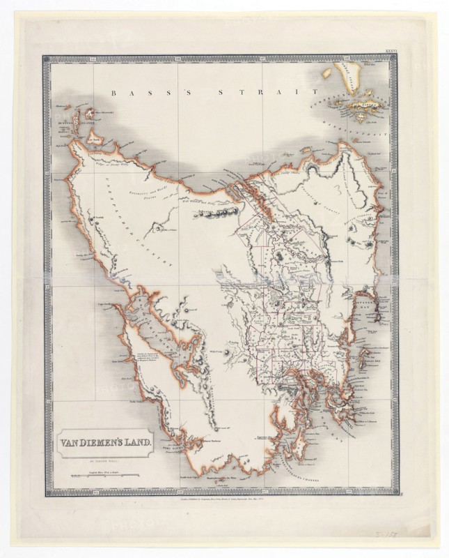 Van Diemen's Land Map ca. 1828