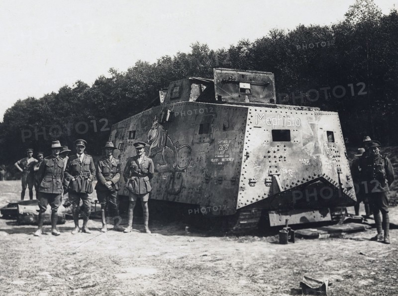 German tank captured by the 26th Australian Battalion