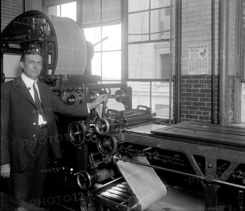 Stamp machine, Bureau of Engraving ca. early 1900s
