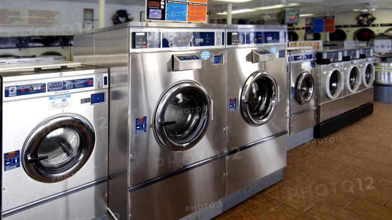 Interior of The Wash Basket Laundromat