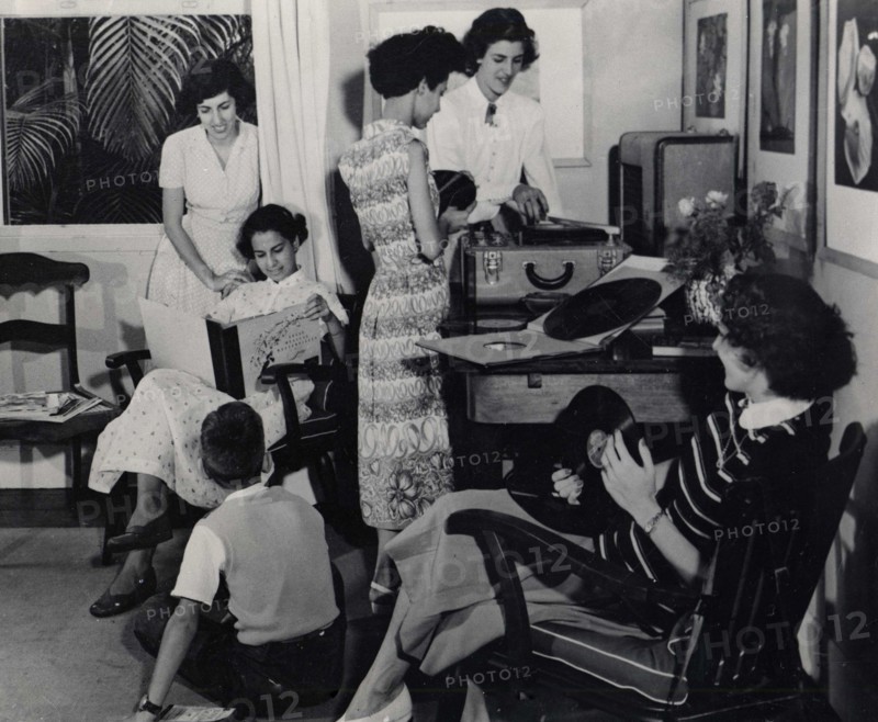 Music Room inside a library1950