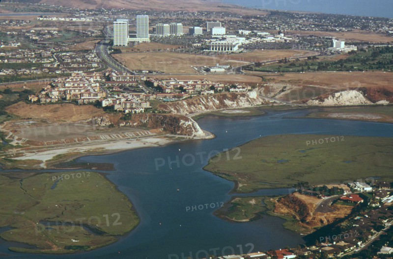 Aerial of Upper Newport Bay in Orange County, June 1975