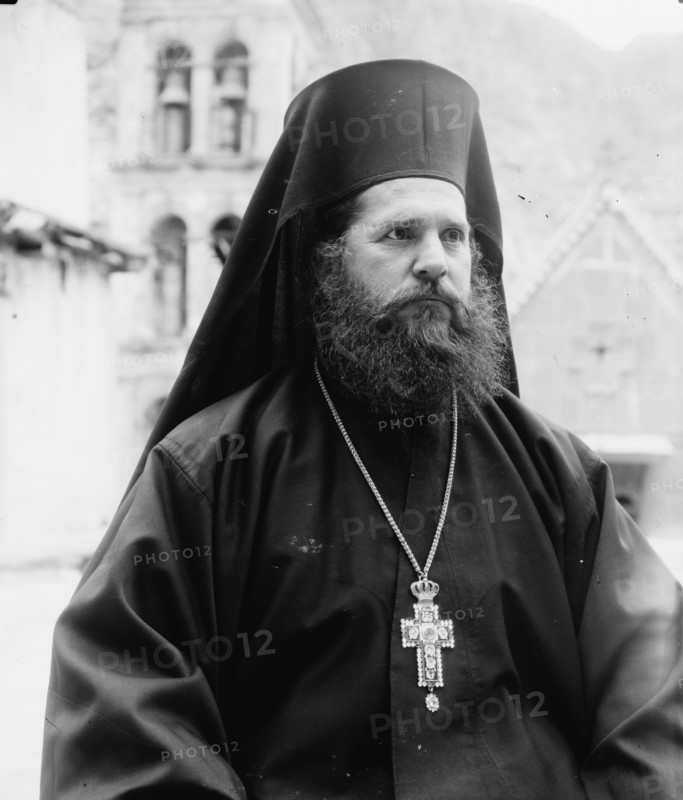 Greek Orthodox priest at St. Catherine's Monastery in the Sinai ca. between 1898 and 1946