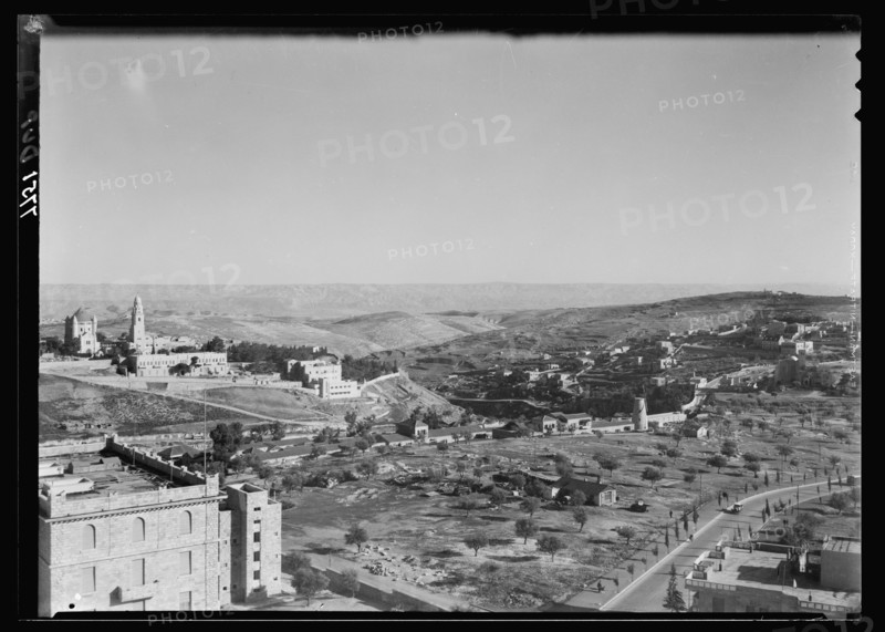 View from Y.M.C.A. tower looking east over the city ca. between 1934 and 1939