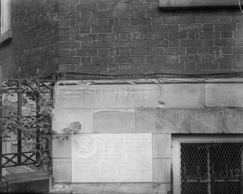 Octagon House plaque, [Washington, D.C.] ca.  between 1910 and 1926