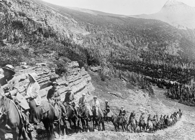 Trail Ride at Rocky Mountain National Park ca. early 1900s