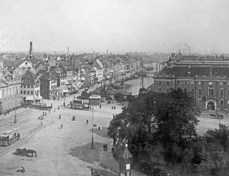 Denmark, waterfront at Copenhagen ca. 1910 to 1925