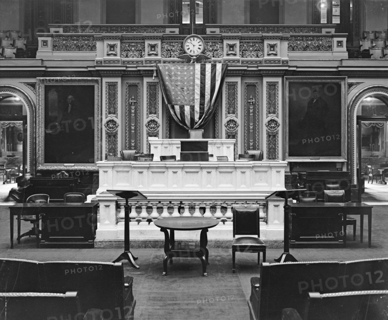 Speakers Desk, House of Representatives in the U.S. Capitol  [Washington, D.C.] ca.  between 1910 and 1926