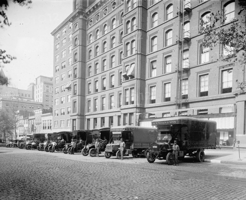 W.B. Moses & Sons Company, [Washington, D.C.], parked trucks ca.  between 1910 and 1920