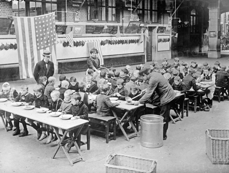 American Red Cross, Belgian children fed and cared for by Belgian Relief Commission ca.  between 1910 and 1920