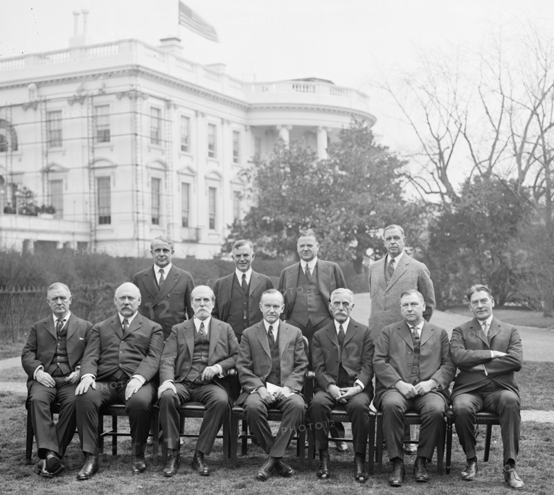 President Calvin Coolidge Cabinet outside the White House, Washington, D.C. ca.  between 1910 and 1920