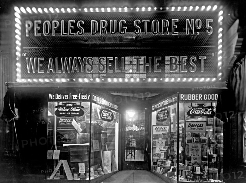 People's Drug Store exterior at 8th & H Streets, N.E., Washington, D.C. ca.  1910