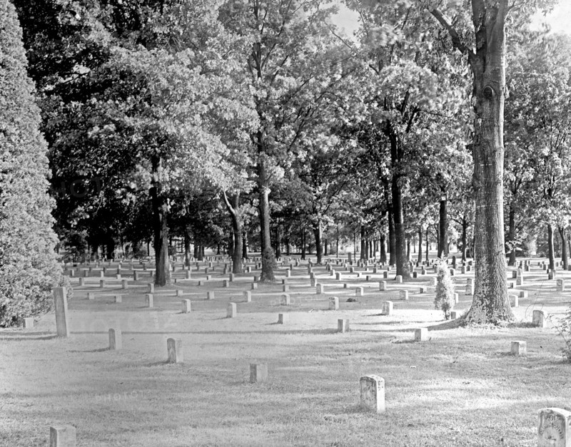 Headstones at the Arlington National Cemetery, Arlington Virginia; old section ca.  between 1910 and 1925
