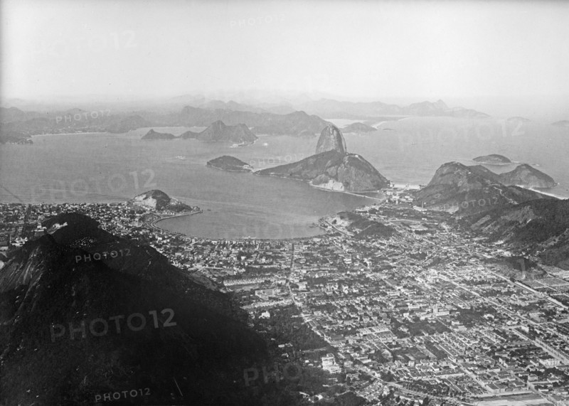 Aerial view of Rio de Janeiro Brazil ca. between 1909 and 1919