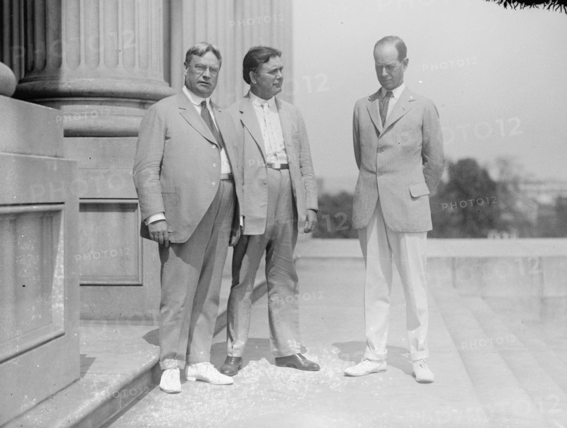 Senator Hiram Johnson, William E. Borah & Medire McCormick ca. between 1909 and 1920
