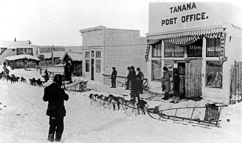 U.S. Mail, Tanana, Alaska, mail sled dog teams leave for the interior ca. between 1909 and 1940