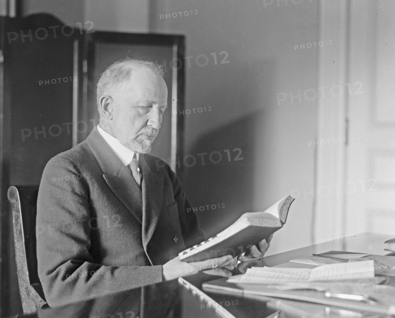 Speaker of the House Frederick Gillett reading a book ca.  between 1918 and 1920