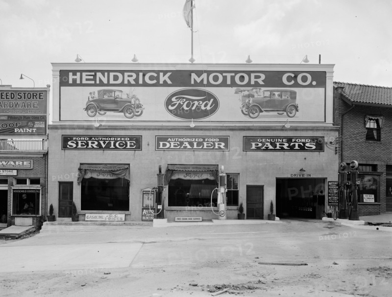Hendricks Motor Company, Ford Dealership and gas station ca.  between 1918 and 1928