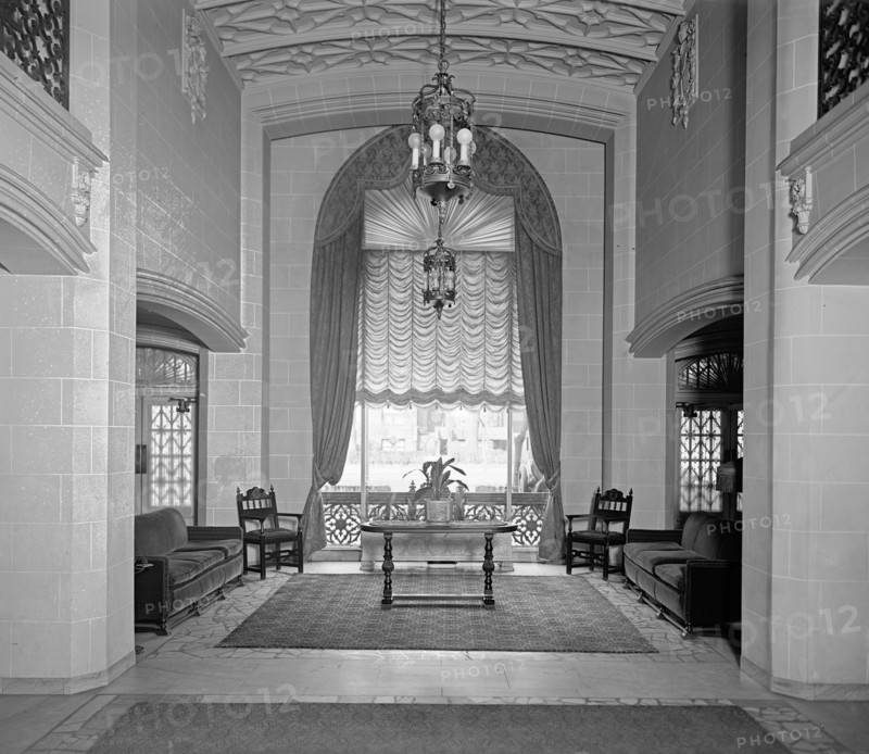 Lobby interior of Chastillon Hotel ca.  between 1918 and 1928