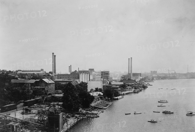 Bird's-eye view of Georgetown waterfront, Washington, D.C. ca. [between 1909 and 1932]