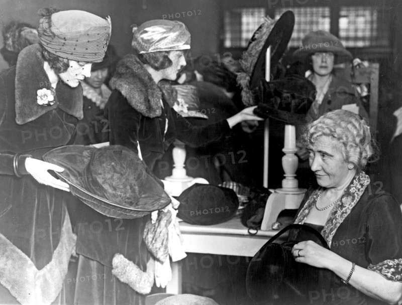 Women at the fourth annual rummage sale of the Child Welfare Society ca. 1909