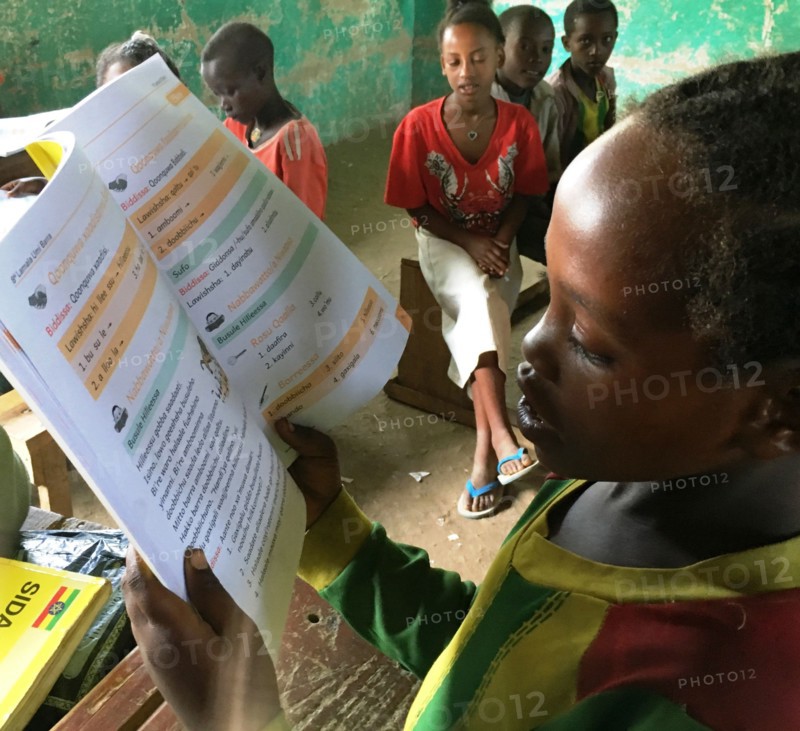 Students in the SNNP region at a school where they are learning to read in their mother tongue ca. 7 November 2017