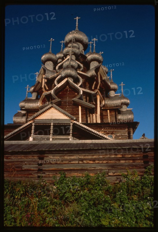 Church of the Transfiguration (1714), west facade, Kizhi Island, Russia 1991.