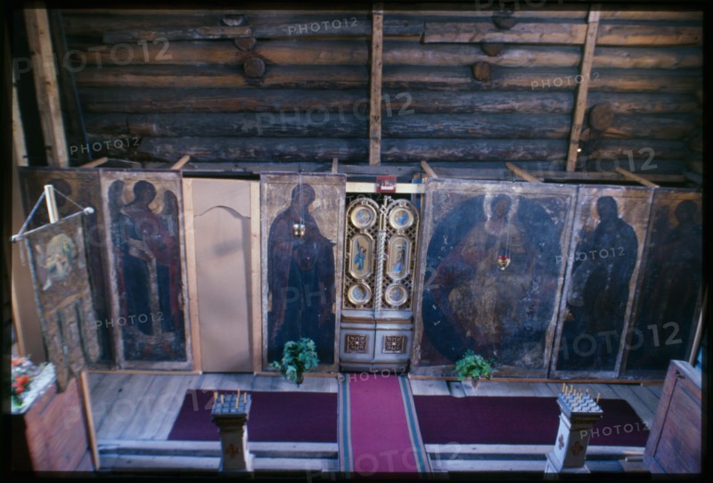 Cathedral of the Dormition (1711-1717), interior, main altar, Kem, Russia; 2001