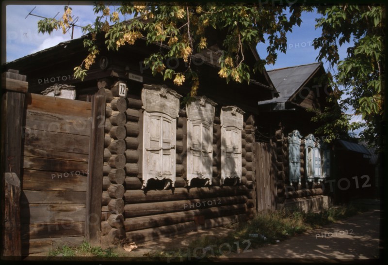Log houses (late 19th century), Usol'e Sibirskoe, Russia; 2000
