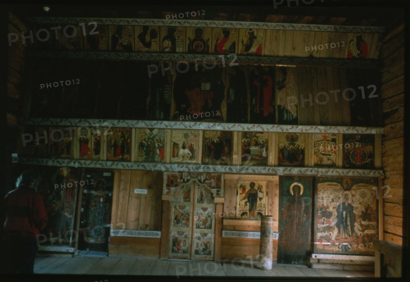 Church of the Intercession (1764), icon screen, Kizhi Island, Russia; 1993