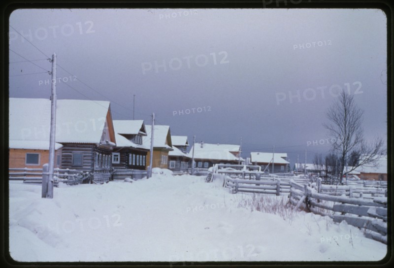 Log houses (19th-20th centuries), Izhma village, Russia 1998.