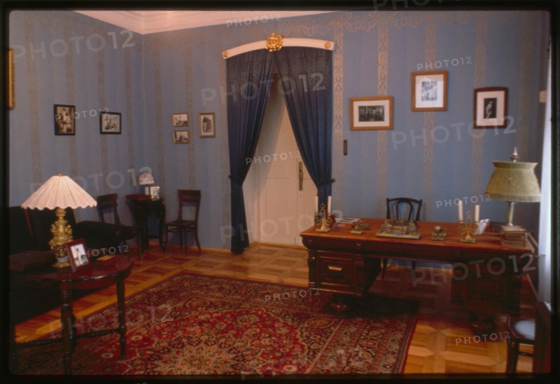 Kuklin House (1790s; after 1817), Governor's Mansion, study of Nicholas II, who lived here with his family from August 1917 until mid April, 1918, Tobol'sk, Russia 1999.