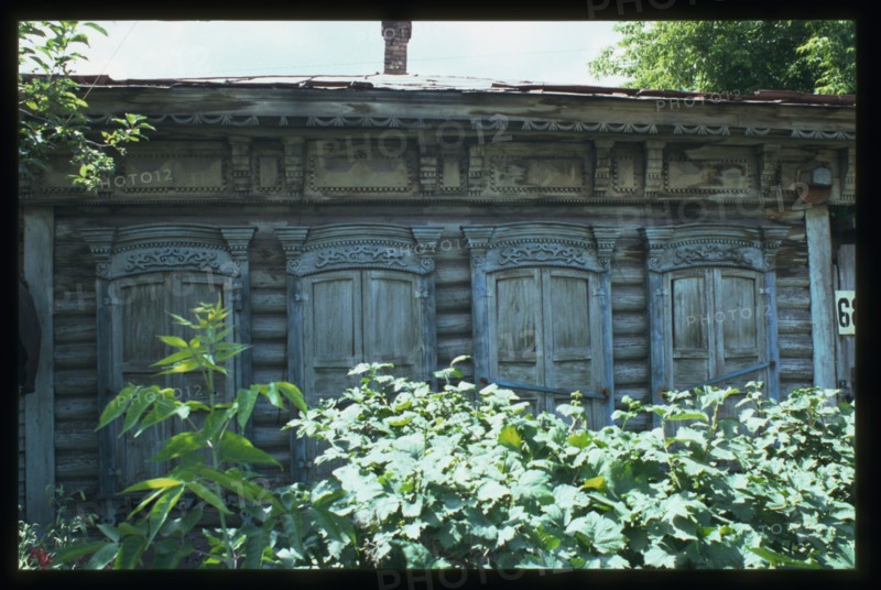 Log house (Red Army Street #68), (late 19th century), Cheliabinsk, Russia; 2003