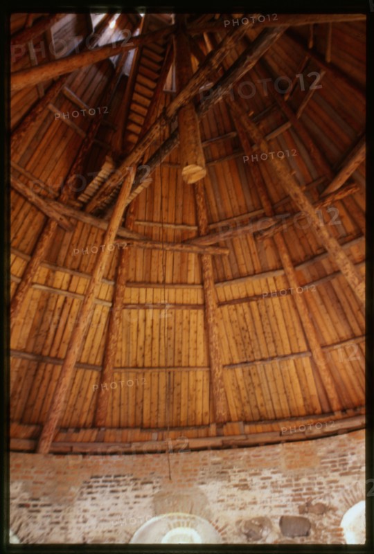 Monastery of the Transfiguration of the Savior, White Tower (late 16th century), interior, Solovetskii Island, Russia; 1998