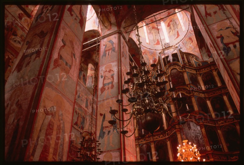 Cathedral of St. Sophia (1568-70), interior, east view, Vologda, Russia 1996.