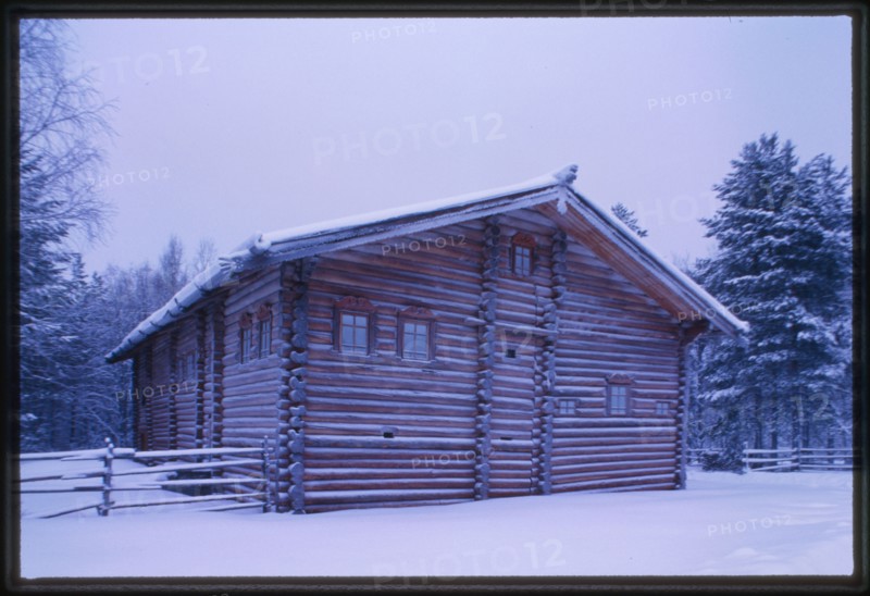 Log house, from Irta village (Lenskii Region) (19th century), reassembled at Malye Korely Architectural Preserve, Russia 1998.