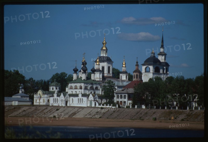 Dormition Cathedral ensemble, west view, Vilikii Ustiug, Russia 1999.