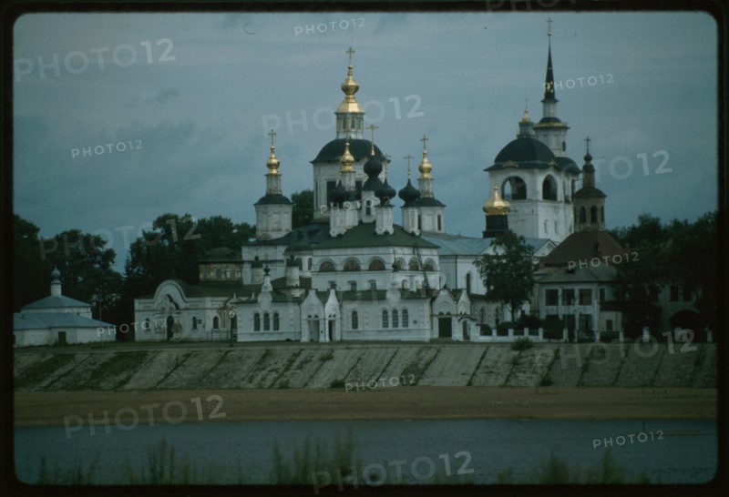 Dormition Cathedral ensemble, west view, Velikii Ustiug, Russia 1996.